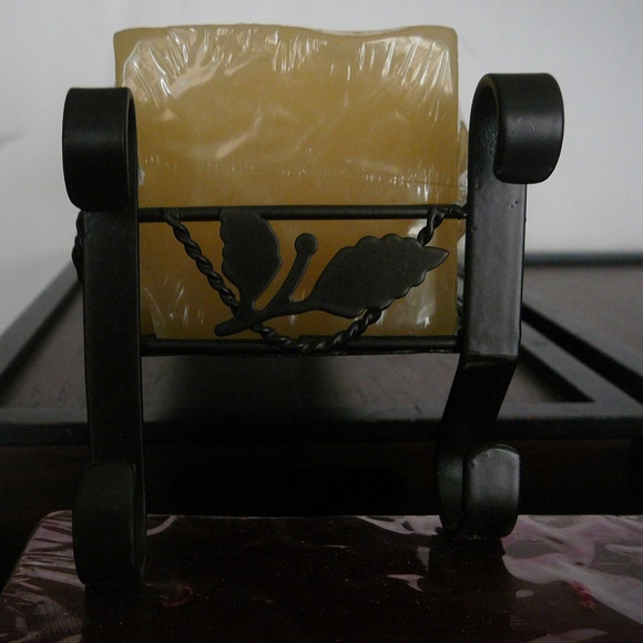 5 burner Brick Candle on iron holder two piece set - Picture 7 of 8